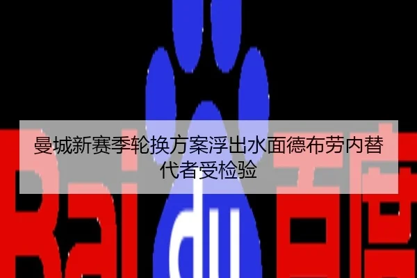 曼城新赛季轮换方案浮出水面德布劳内替代者受检验
